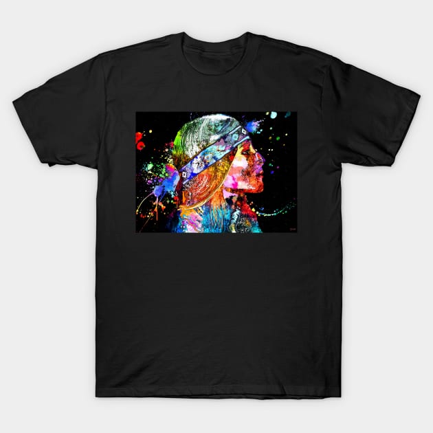 Native American Woman T-Shirt by danieljanda